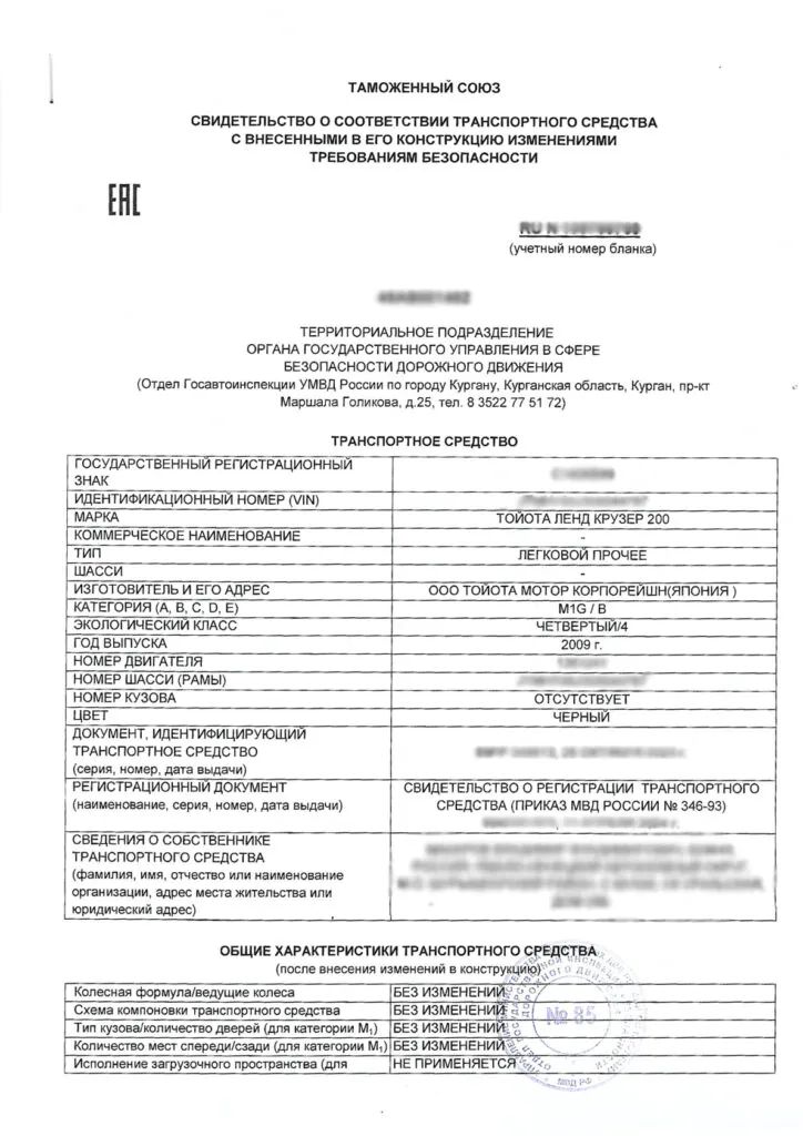 Свидетельство о соответствии